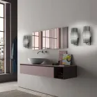 Væglampe i håndblæst glas i Venedig og metal - Satomi Viadurini