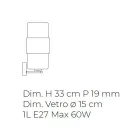 Væglampe i håndblæst glas i Venedig og metal - Satomi Viadurini