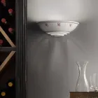 Lampe rustikke keramiske væg udsmykket af hånden Ferroluce Viadurini