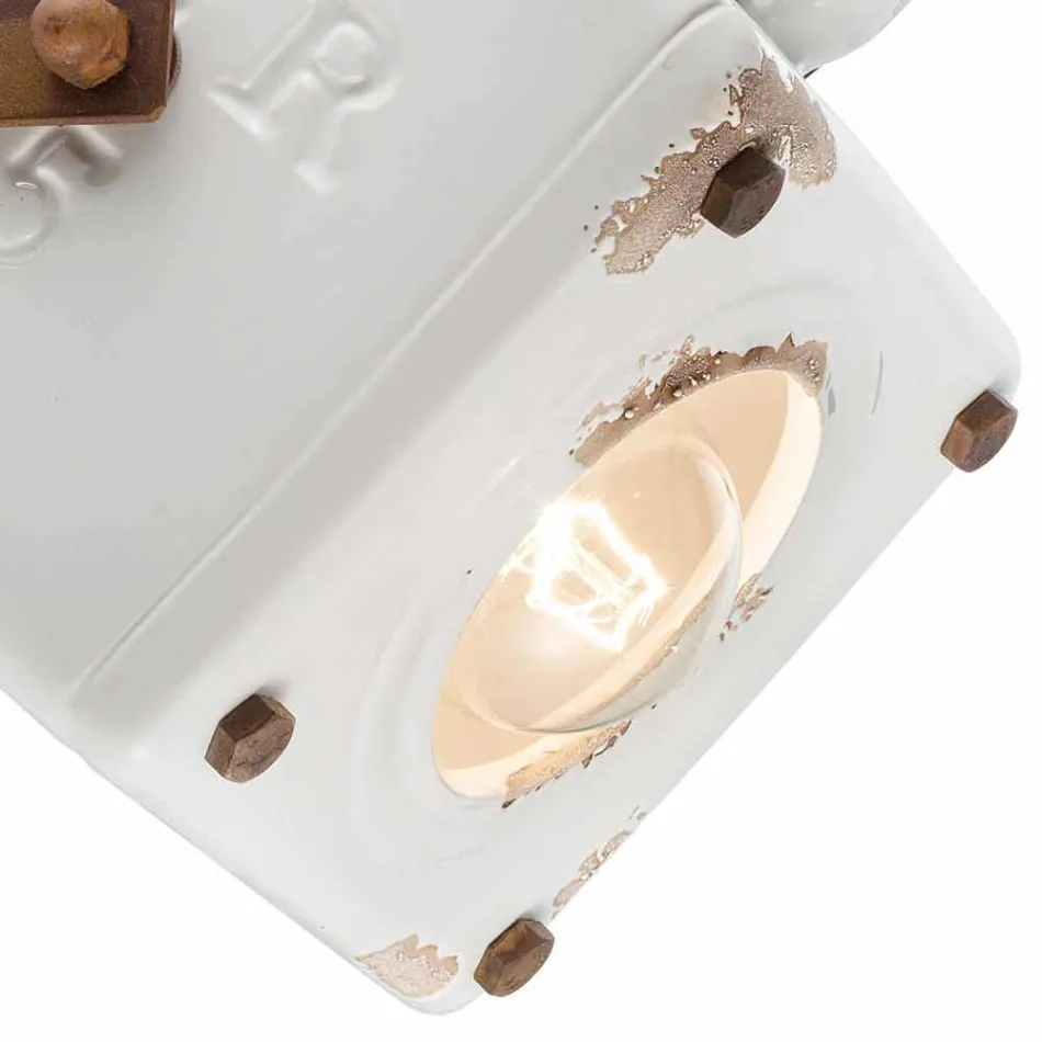 Wall vintage-stil industrielle keramik og jern Julia Viadurini