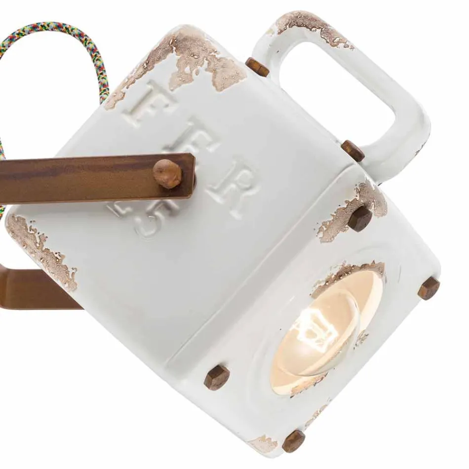 Wall vintage-stil industrielle keramik og jern Julia Viadurini