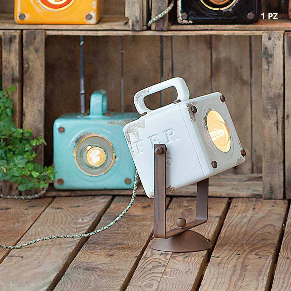 Wall vintage-stil industrielle keramik og jern Julia Viadurini