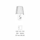 Design væglampe med struktur i sort metal og organza fremstillet i Italien - bom Viadurini