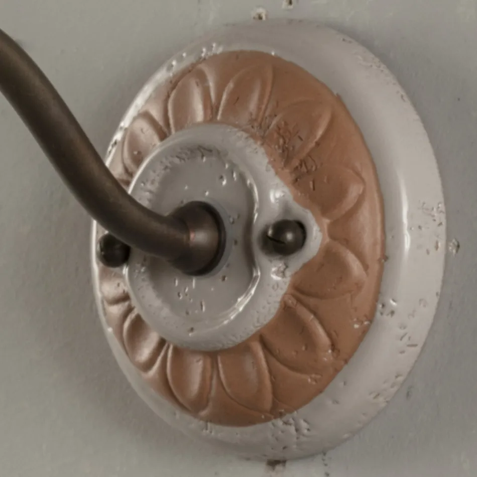 Udendørs væglampe i Galestro og metal håndlavet i Italien - Toscot Spoleto Viadurini