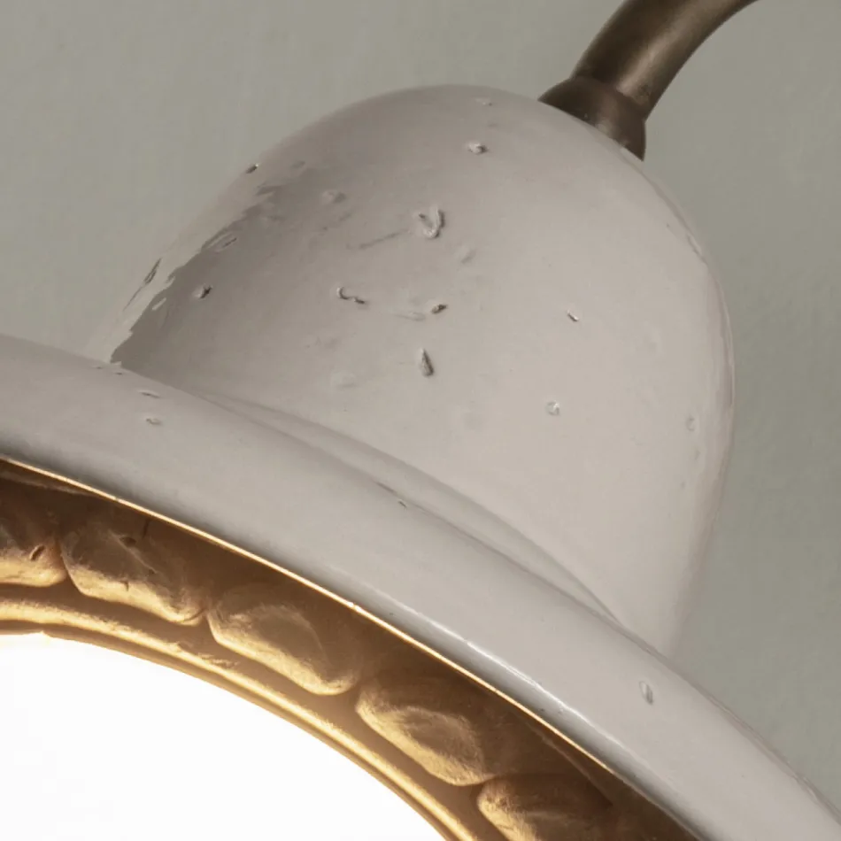 Udendørs væglampe i Galestro og metal håndlavet i Italien - Toscot Spoleto Viadurini