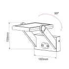 Væglampe Solar Led Spotlight i hvid eller sort aluminium med sensor - Hugo Viadurini