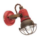 Applique Spotlight Industrial Style Artisan i jern og keramik - Loft Viadurini