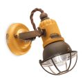Applique Spotlight Industrial Style Håndlavet i jern og keramik - Loft