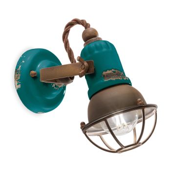 Applique Spotlight Industrial Style Artisan i jern og keramik - Loft