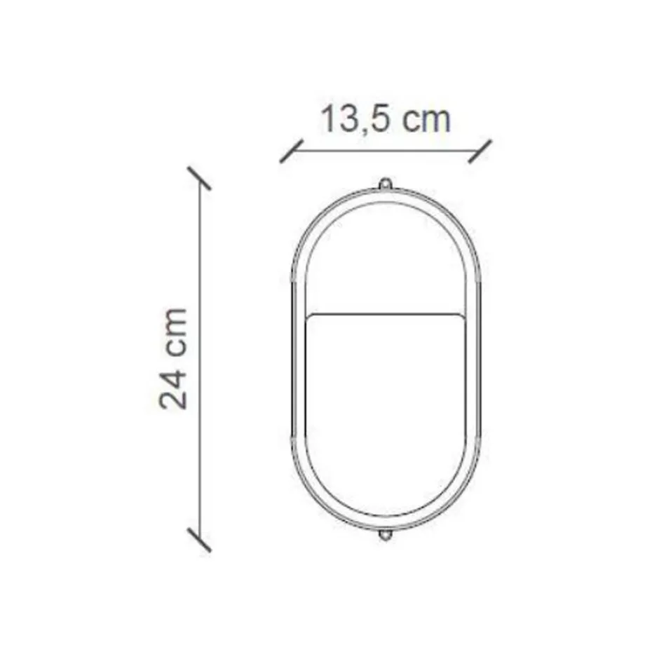 Væglampe Håndlavet keramik og lodret industrijern - Vintage Viadurini