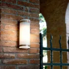 Applique Hanny Aldo Bernardi messing og hvid methacrylat Viadurini