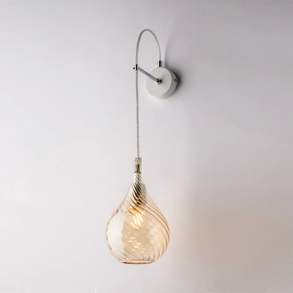 Jernvæglampe med Pyrex-glas fremstillet i Italien til indretning - Amazonia Viadurini