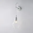 Jernvæglampe med Pyrex-glas fremstillet i Italien til indendørs dekoration - Olimpo Viadurini