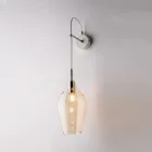 Jernvæglampe med Pyrexglas Fremstillet i Italien til indendørs dekoration - Sparta Viadurini