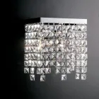 Forkromet jernvæglampe med rhinsten fremstillet i Italien til indretning - Afrika Viadurini