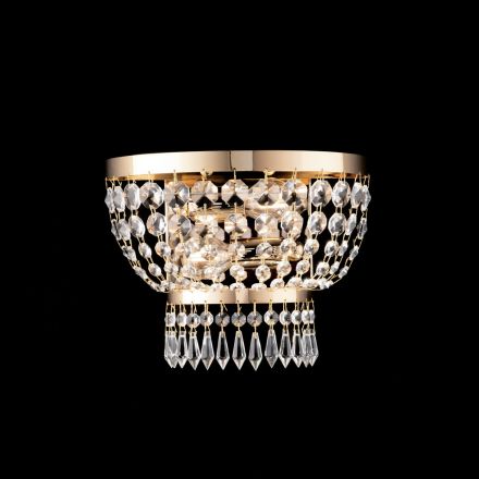 Fremstillet i Italien Applikation af jern og guld med rhinsten til indretning - Østrig Viadurini