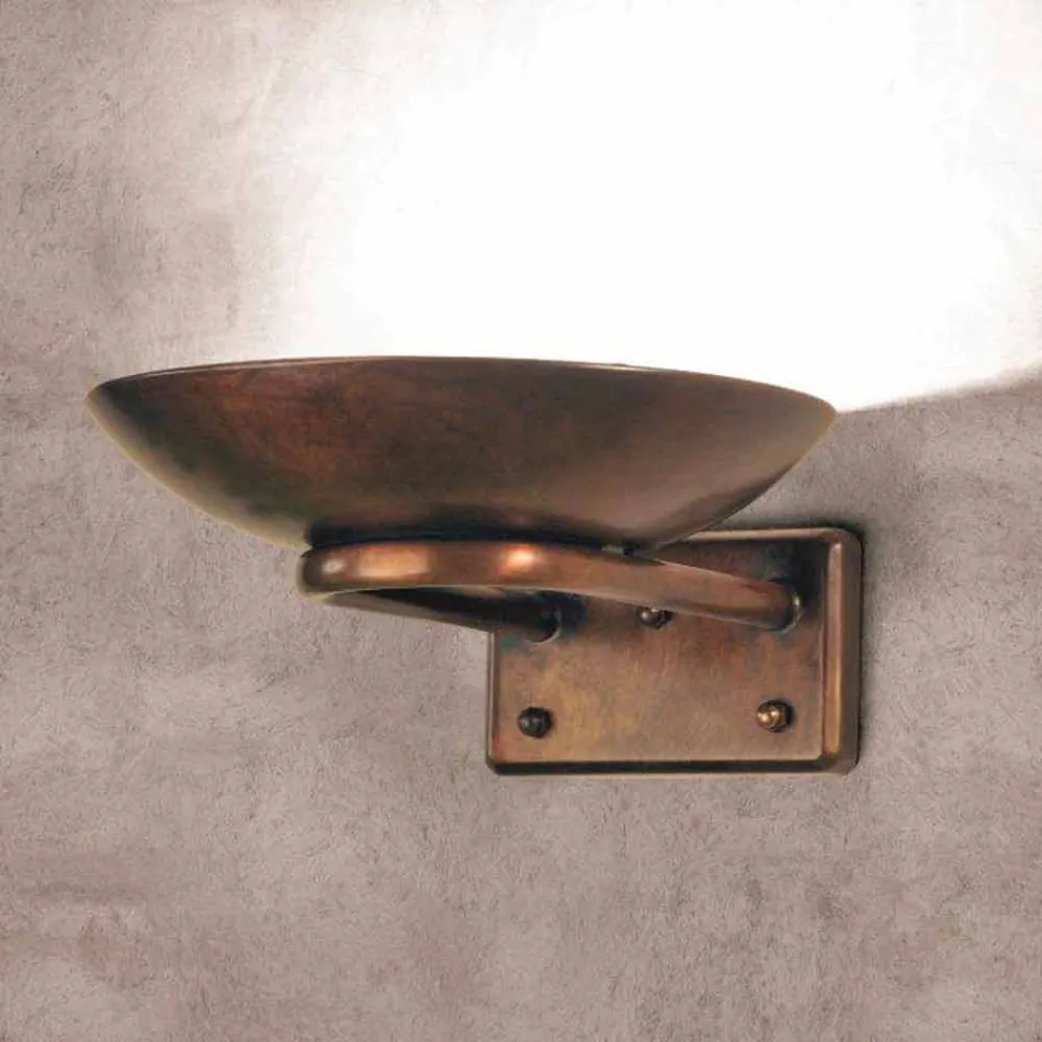 Sconces støbt antik messing og glas Allegro Viadurini