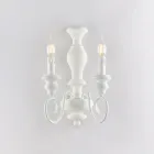 Væglamper i træ og lakeret jern til indendørs brug - Toscana Viadurini