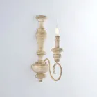 Væglamper i træ og lakeret jern til indendørs brug - Toscana Viadurini