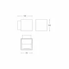 Væglampe i messing og gips fremstillet i Italien - Cubetto Aldo Bernardi Viadurini