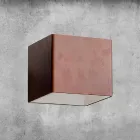 Væglampe i messing og gips fremstillet i Italien - Cubetto Aldo Bernardi Viadurini