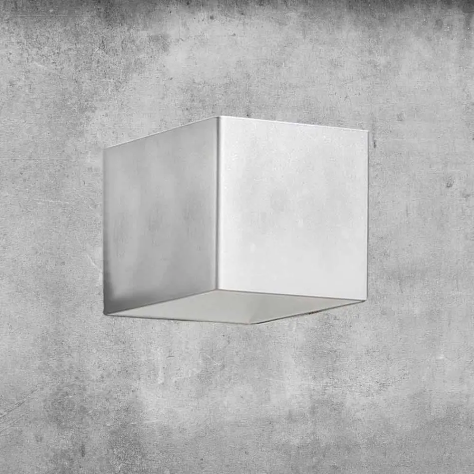 Væglampe i messing og gips fremstillet i Italien - Cubetto Aldo Bernardi Viadurini