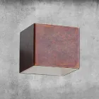 Væglampe i messing og gips fremstillet i Italien - Cubetto Aldo Bernardi Viadurini