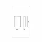 Væglampe i messing og glas med 2 lys håndlavet design - bundet af Il Fanale Viadurini