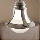 Messing sconces og hvid Loggia blæst glas Viadurini