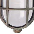 Vintage væglampe i messing med opal/klart glas - Havfrue Viadurini