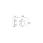 Vintage væglampe i messing med opal/klart glas - Havfrue Viadurini