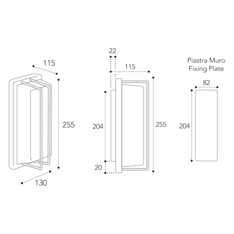 Vintage væglampe i messing, E27-fatning og atmosfærisk lys fremstillet i Italien - Krystal Viadurini