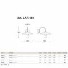 Applique La Traviata kobber, glas og antik messing Viadurini