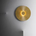 LED væglampe i plisseret messing Made in Italy - Pliè by Il Fanale Viadurini