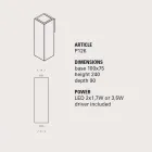 Smith - Toscot udendørs LED væglampe i lertøjsdesign H 24 cm Viadurini
