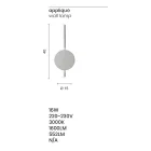 Moderne Design LED væglampe i hvid, sort eller guld metal - hånd Viadurini