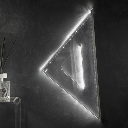Led Væglampe i Transparent Acryl Crystal Team Design - Mezure Viadurini