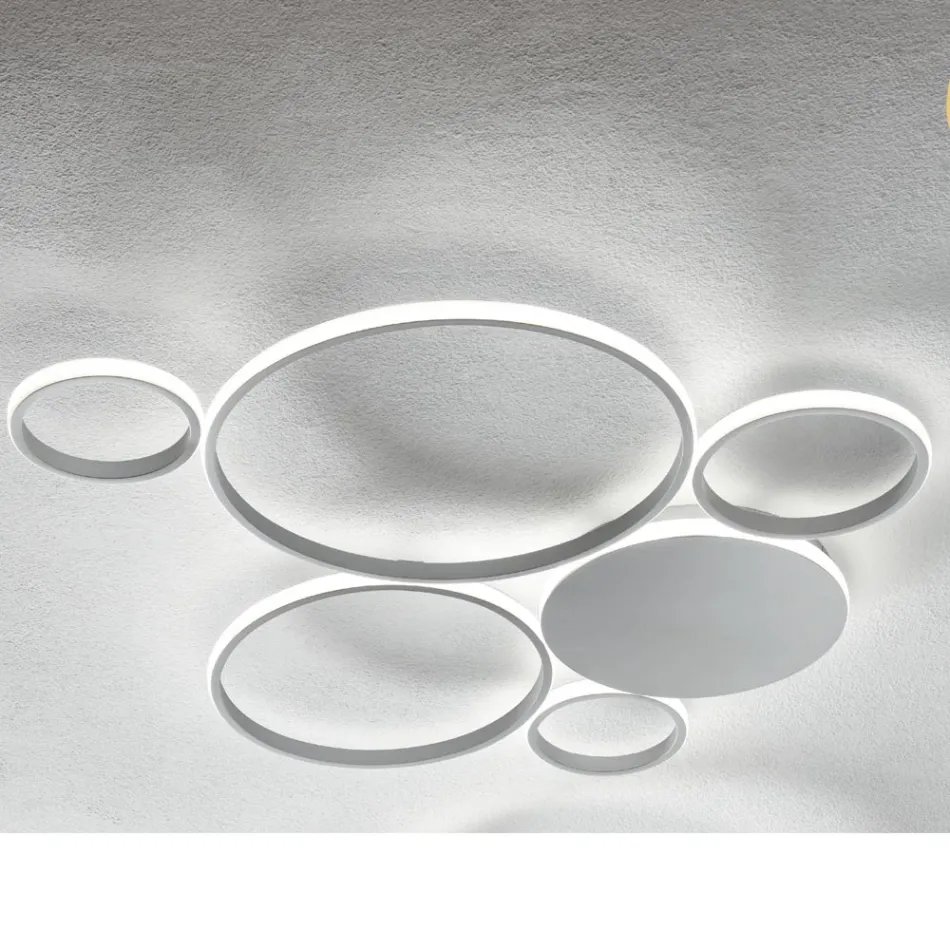 Moderne LED væglampe i malet metal guld eller sølv finish - Punto Viadurini