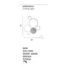 Moderne LED væglampe i malet metal guld eller sølv finish - Punto Viadurini