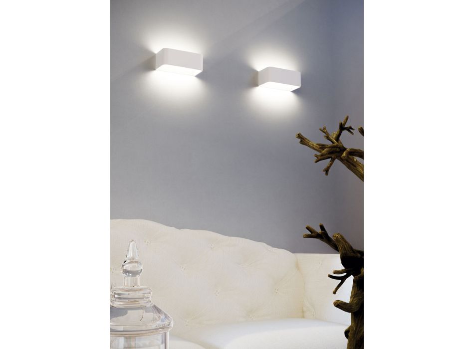 Indendørs Led væglampe i hvid, sort eller corten aluminium - Renella Viadurini