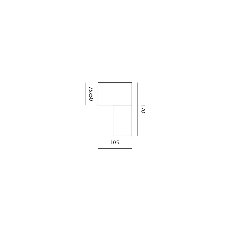 Moderne væglampe i keramik og børstet kobber fremstillet i Italien - Toscot Match Viadurini