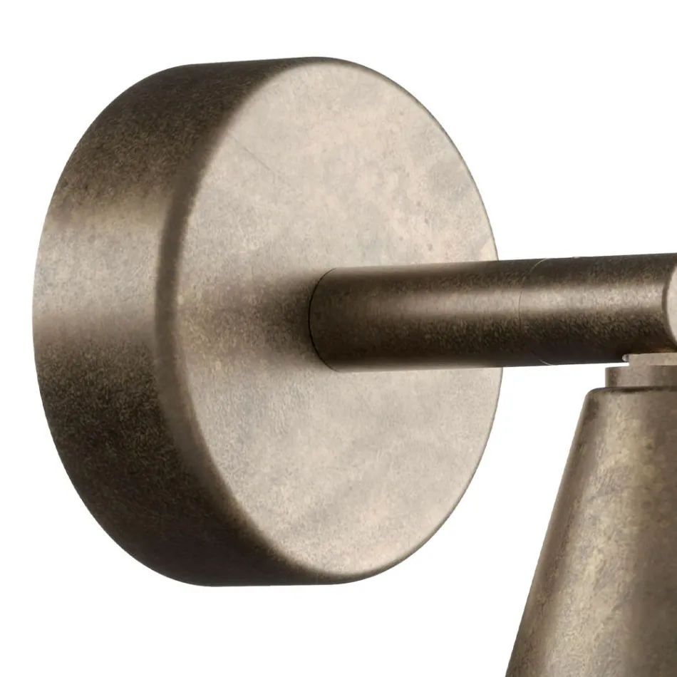 Udendørs væglampe i jern og glas Made in Italy - Overskyet Viadurini