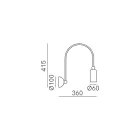 Inteno Væglampe i Forskellige Finishes Made in Italy - Dame Viadurini