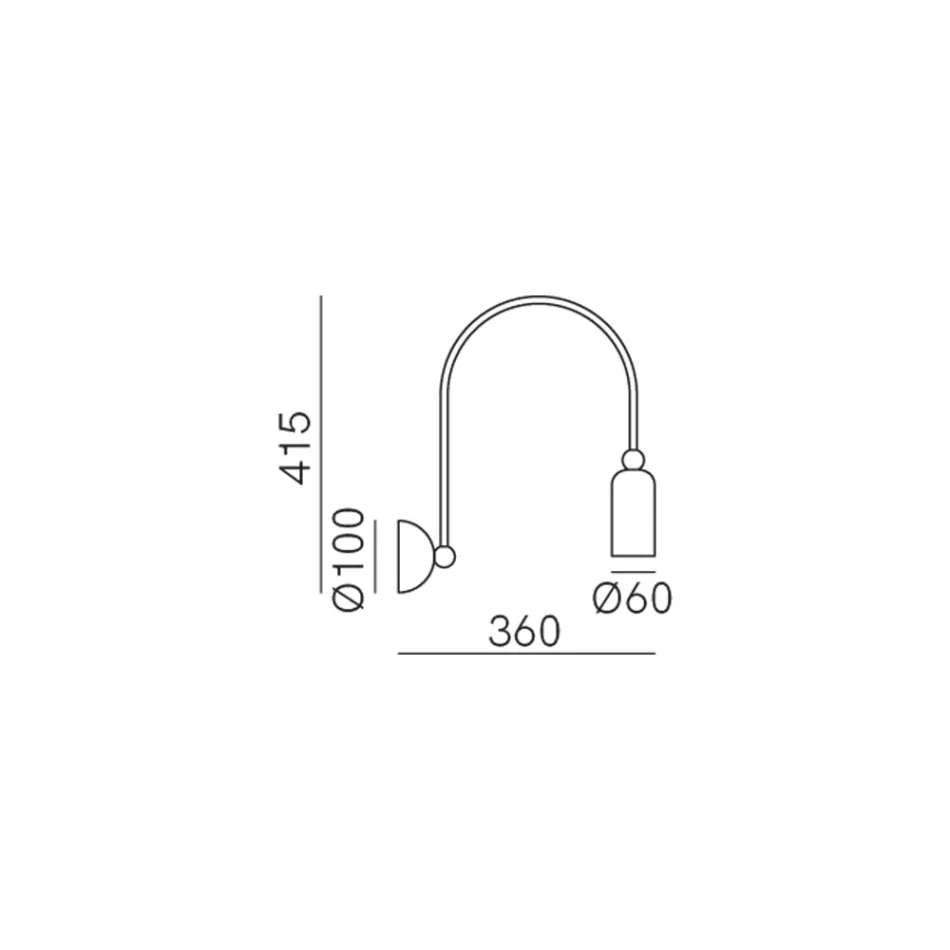 Inteno Væglampe i Forskellige Finishes Made in Italy - Dame Viadurini