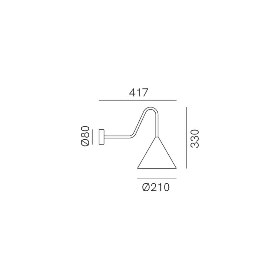 Indendørs væglampe i grafen Fremstillet i Italien - Regn Viadurini