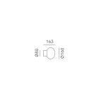 Indendørs væglampe i gråt glas Made in Italy - Lucciola Viadurini