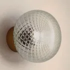 Indendørs væglampe i gråt glas Made in Italy - Lucciola Viadurini