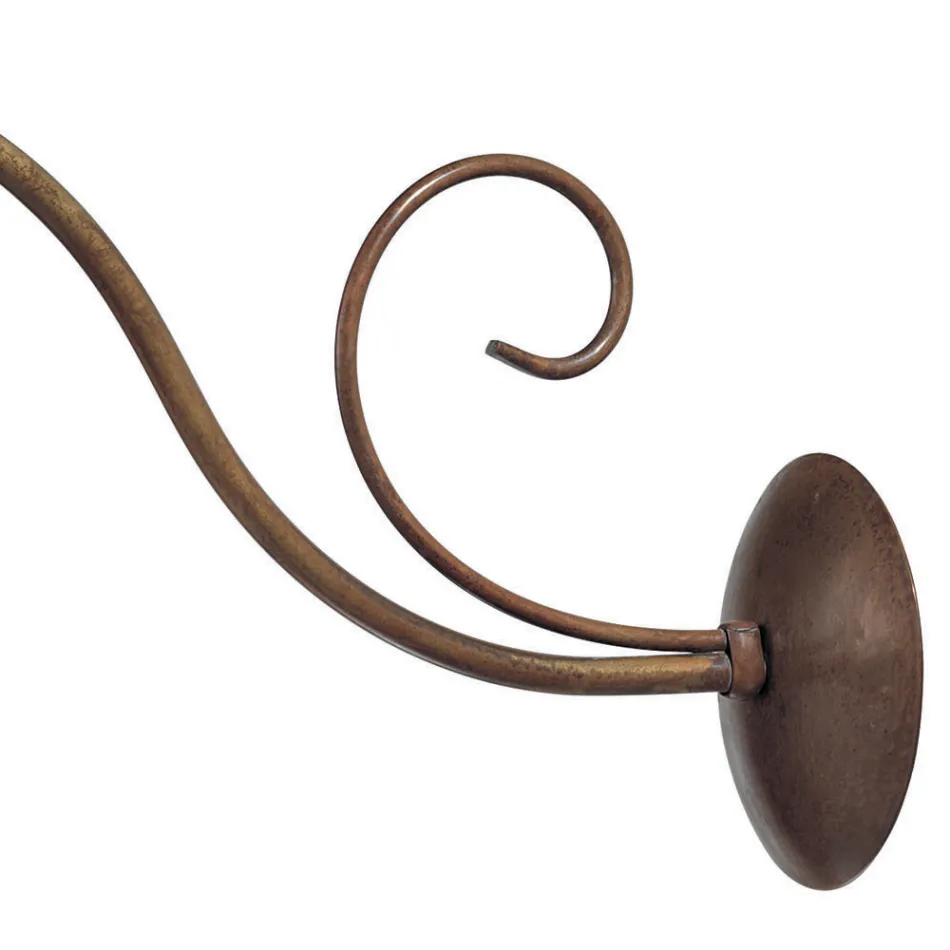 Vægapplikation i messing, kobber og glas i Italien - Chiocciola Viadurini