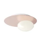 Væg- eller loftslampe i aluminium, metal og hvid glaslampe - Luma Viadurini