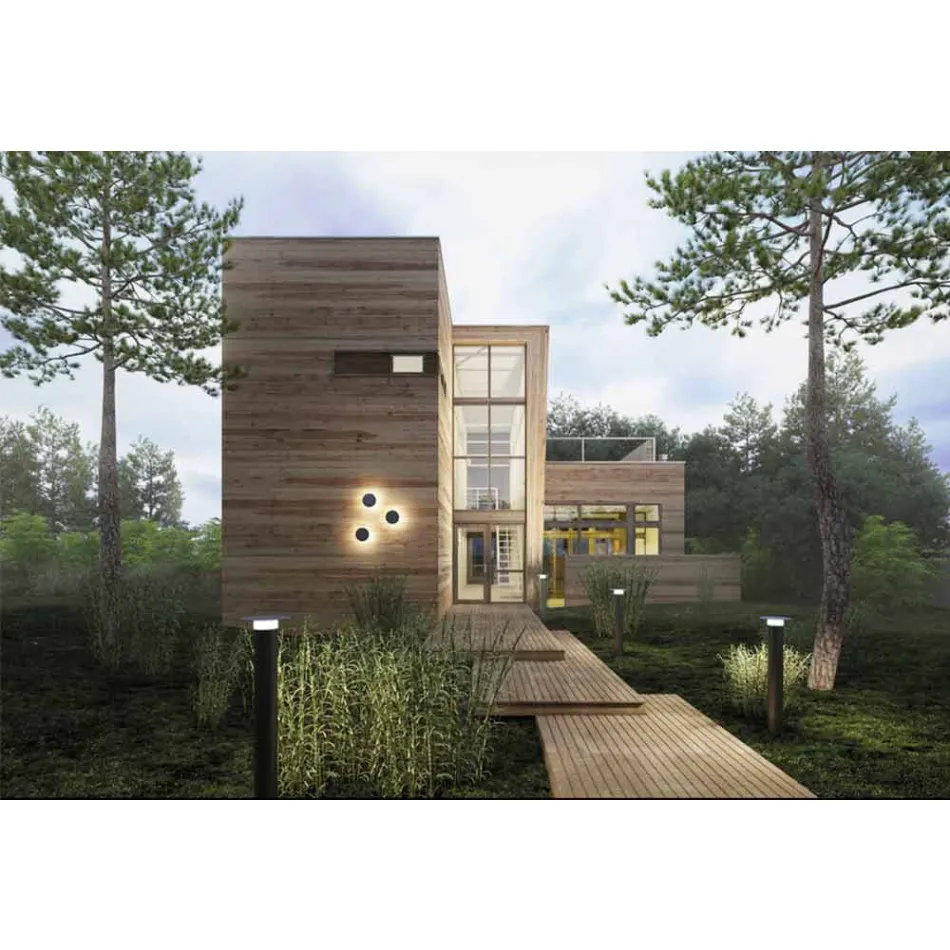 Væglampe til moderne udvendigt i kobber fremstillet i Italien - Pasdedeux Aldo Bernardi Viadurini